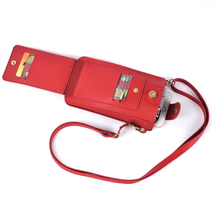 Printed Mini Shoulder Bag With Card Holder