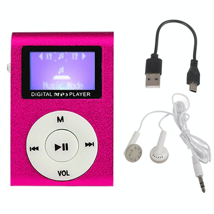 Metal Mini Mp3 Player With Screen Earphone+Cable