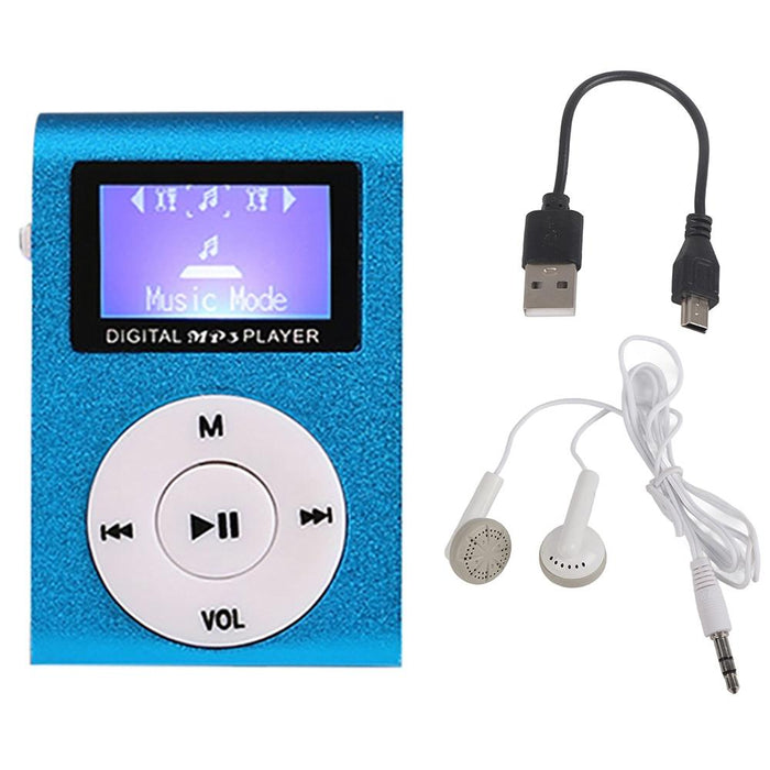 Metal Mini Mp3 Player With Screen Earphone+Cable