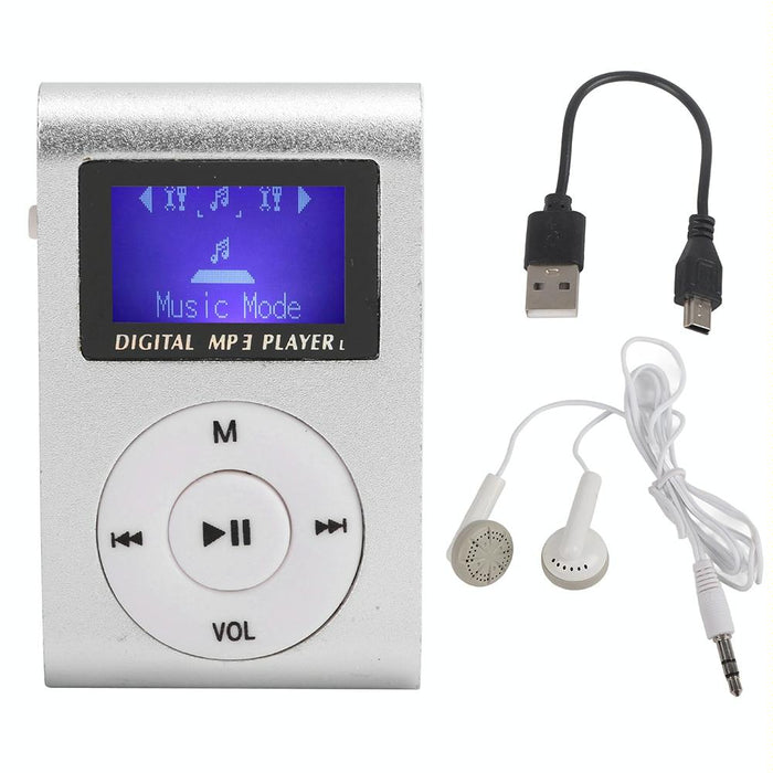 Metal Mini Mp3 Player With Screen Earphone+Cable