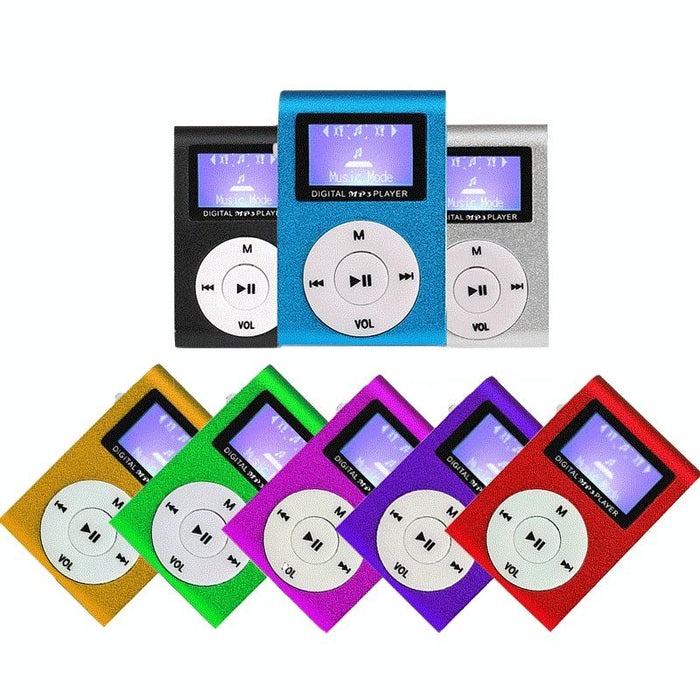 Metal Mini Mp3 Player With Screen Earphone+Cable