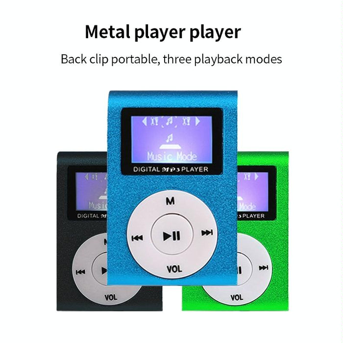 Metal Mini Mp3 Player With Screen Earphone+Cable