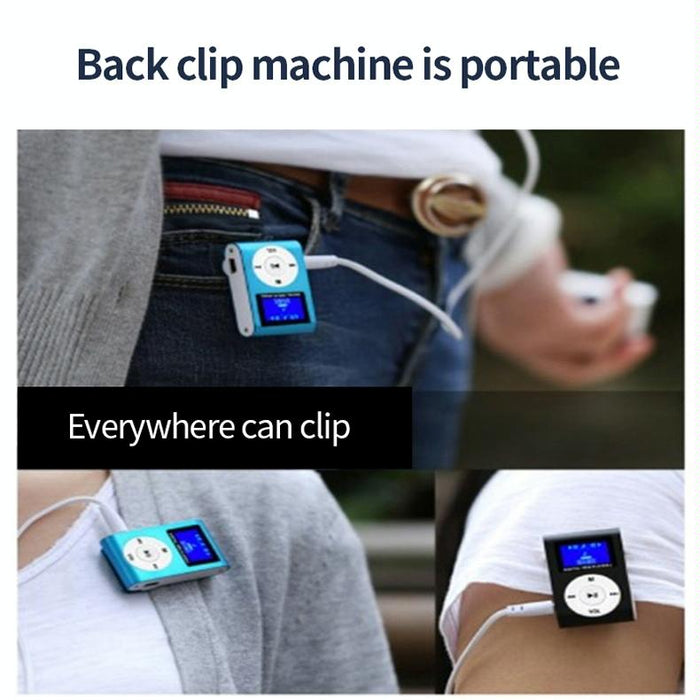 Metal Mini Mp3 Player With Screen Earphone+Cable