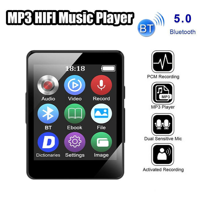 Bluetooth 5.0 Mp3 Player With Ebook Recorder 128Gb