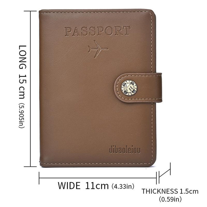Multi Functional Passport Case With Buckle Dibaoleiou Pu Leather