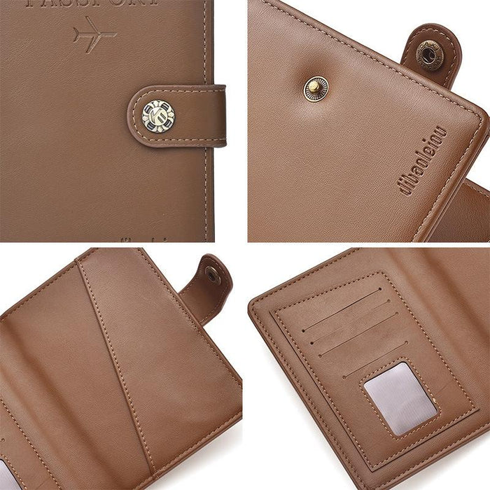 Multi Functional Passport Case With Buckle Dibaoleiou Pu Leather