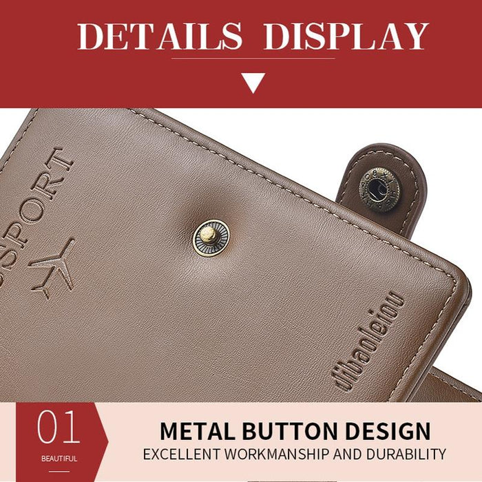 Multi Functional Passport Case With Buckle Dibaoleiou Pu Leather