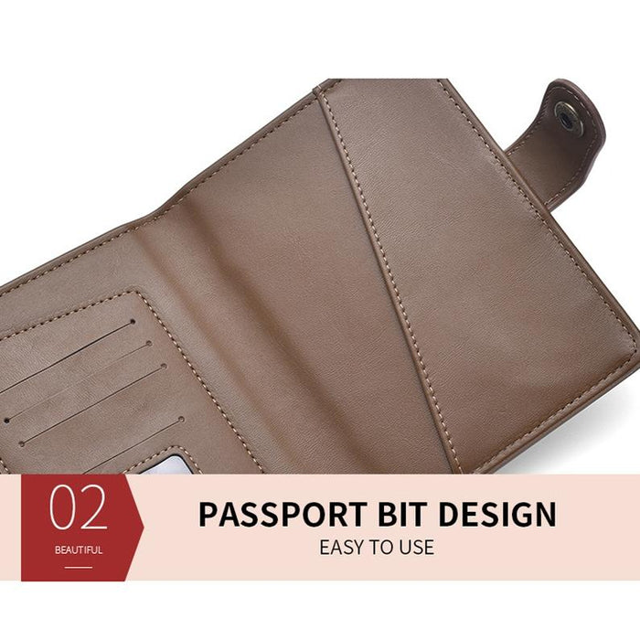 Multi Functional Passport Case With Buckle Dibaoleiou Pu Leather