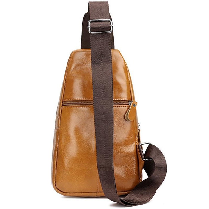 Leather Men Shoulder Bag Compact & Stylish