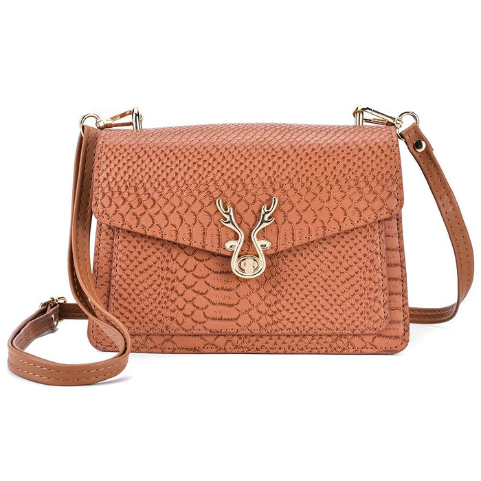 Stylish Crocodile Leather Crossbody Phone Bag
