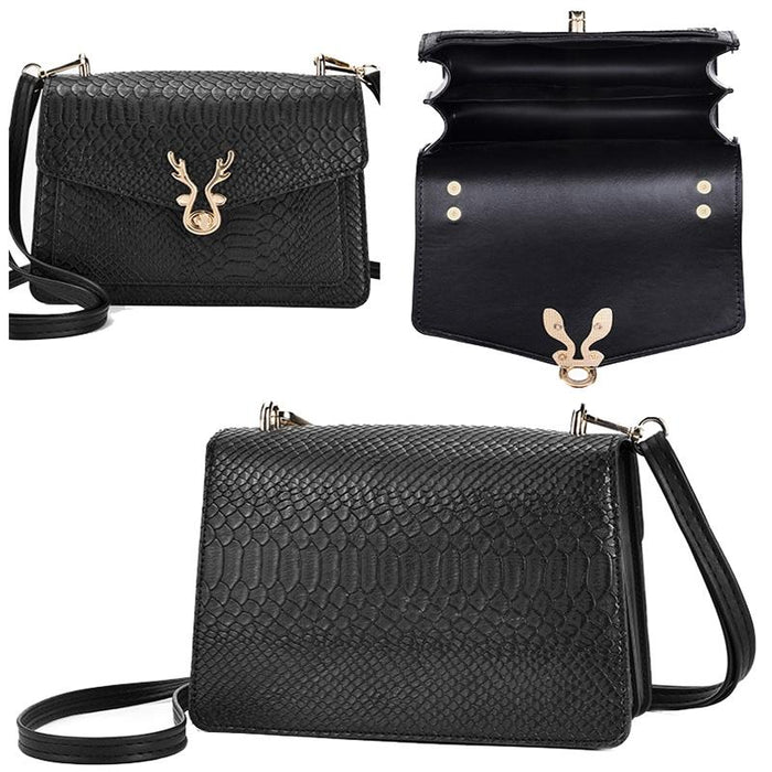 Stylish Crocodile Leather Crossbody Phone Bag