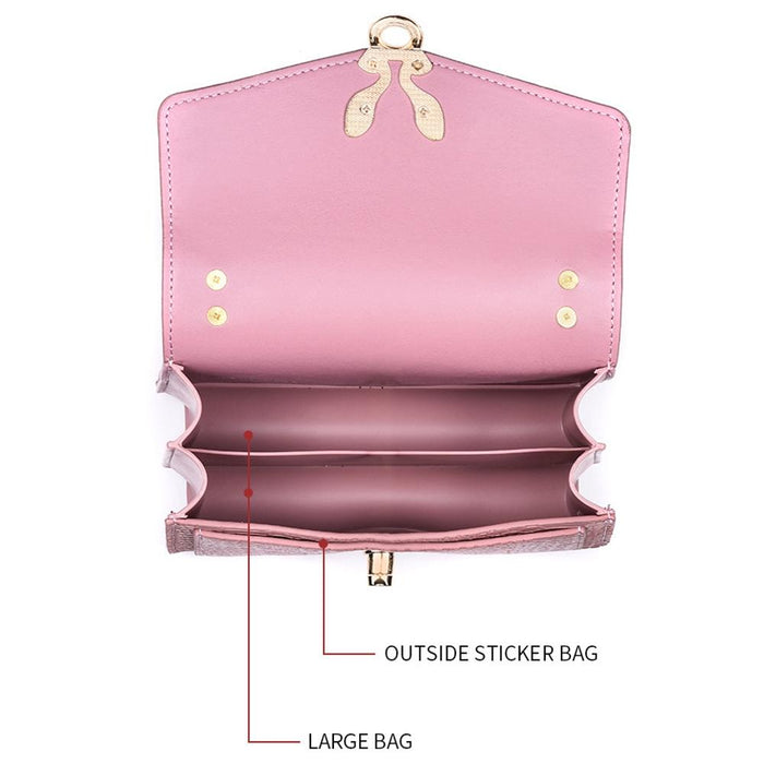 Stylish Crocodile Leather Crossbody Phone Bag