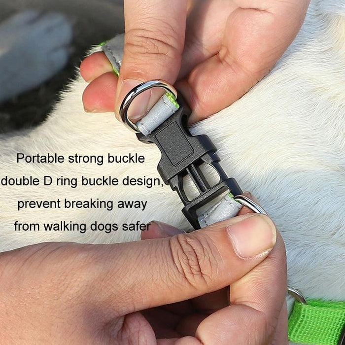 Reflective Dog Harness With Anti Break Leash Black Mesh