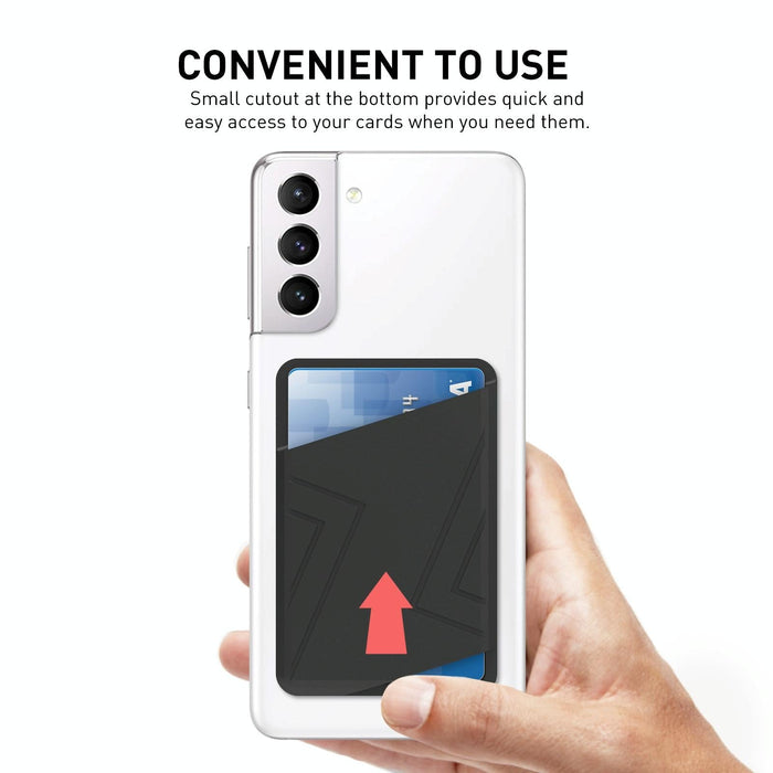 Silicone Adhesive Card Case Black