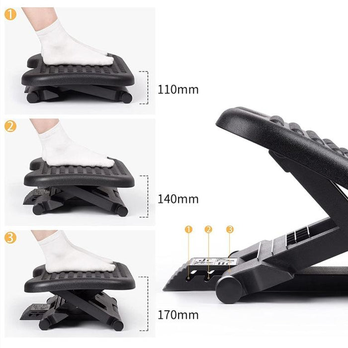 Adjustable Massage Foot Pedal For Office Children And Pregnant Women Black