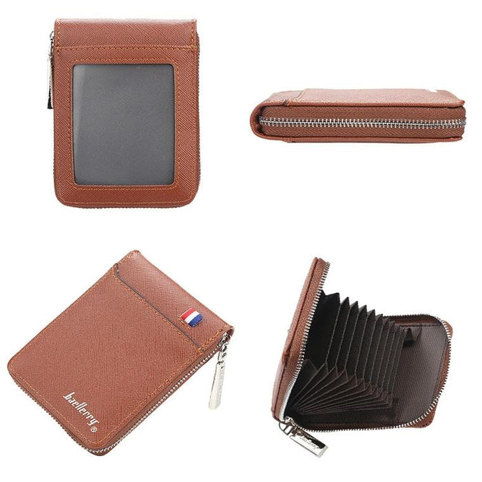 Large Multi Card Slot Organ Card Bag With Zip Coin Purse