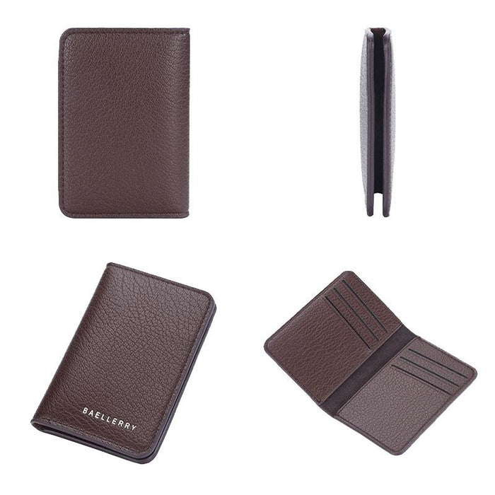 Lightweight Litchi Pattern Card Holder Coffee