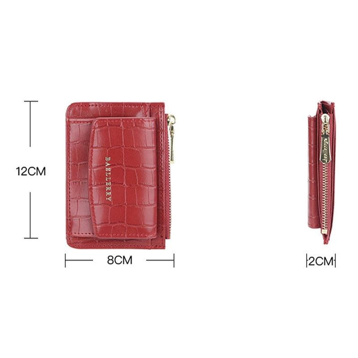 Multifunctional Crocodile Card Holder With Zipper Small Coin Purse
