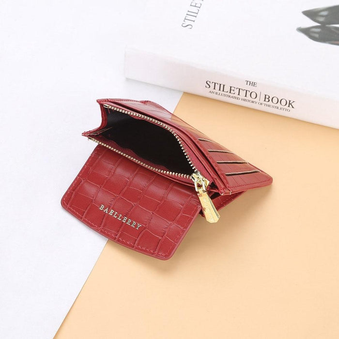 Multifunctional Crocodile Card Holder With Zipper Small Coin Purse