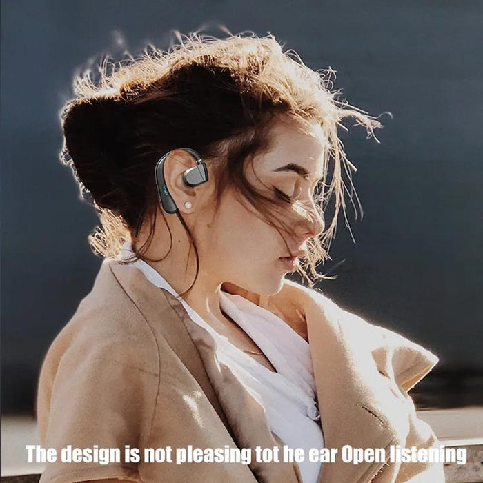 T50 Bluetooth 5.3 Wireless Headphone Single Ear Digital Display Stereo Earbuds Colour Boxed Black