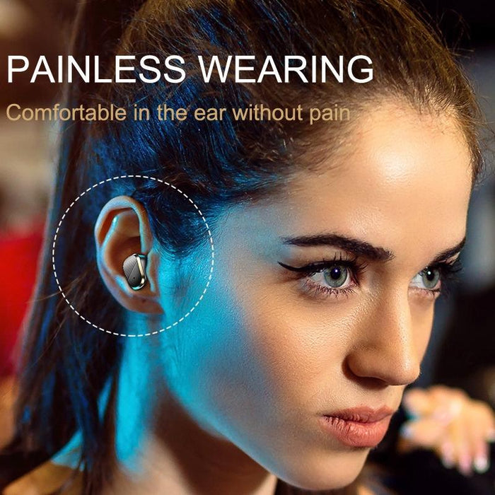 Digital Display Earphones In-Ear High Power Gaming Wireless Sports Tws Earphones Black