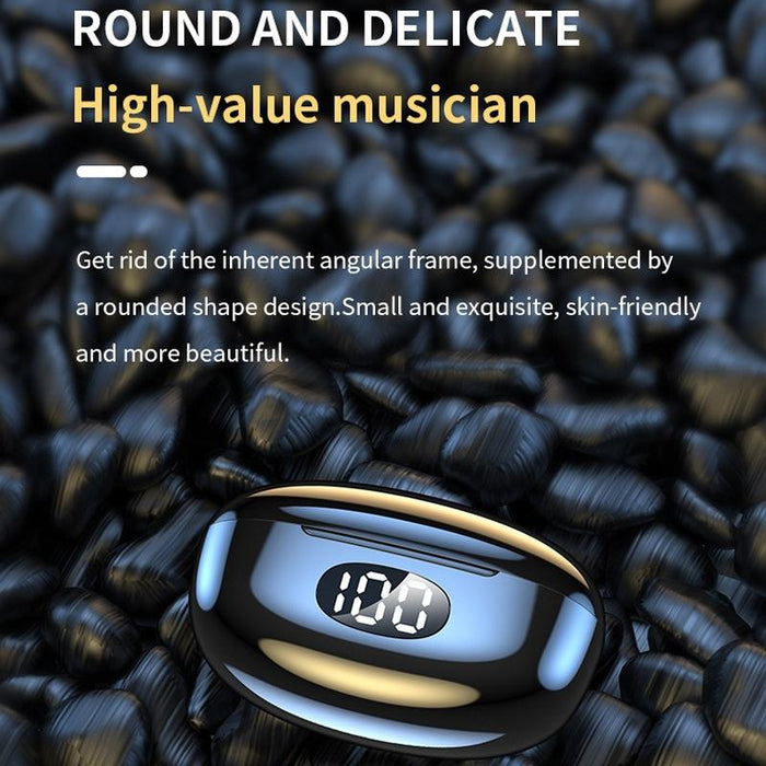 Digital Display Earphones In-Ear High Power Gaming Wireless Sports Tws Earphones Black