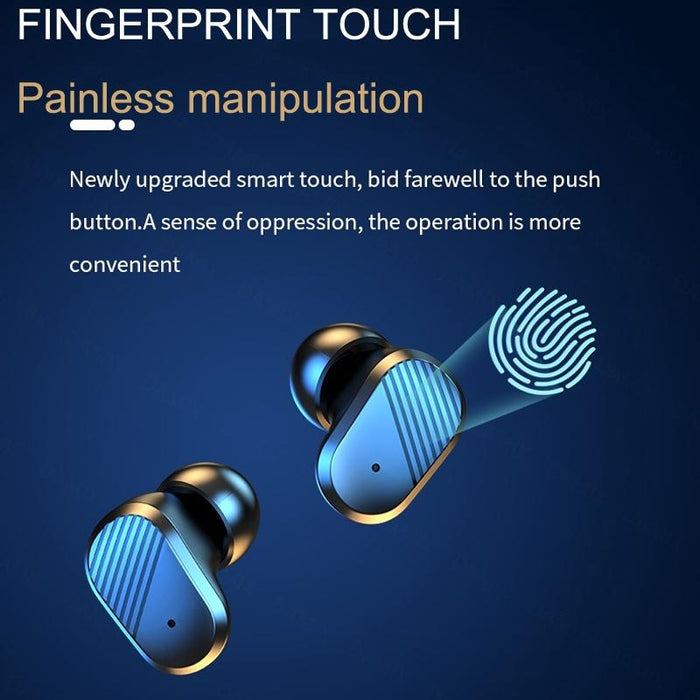 Digital Display Earphones In-Ear High Power Gaming Wireless Sports Tws Earphones Black