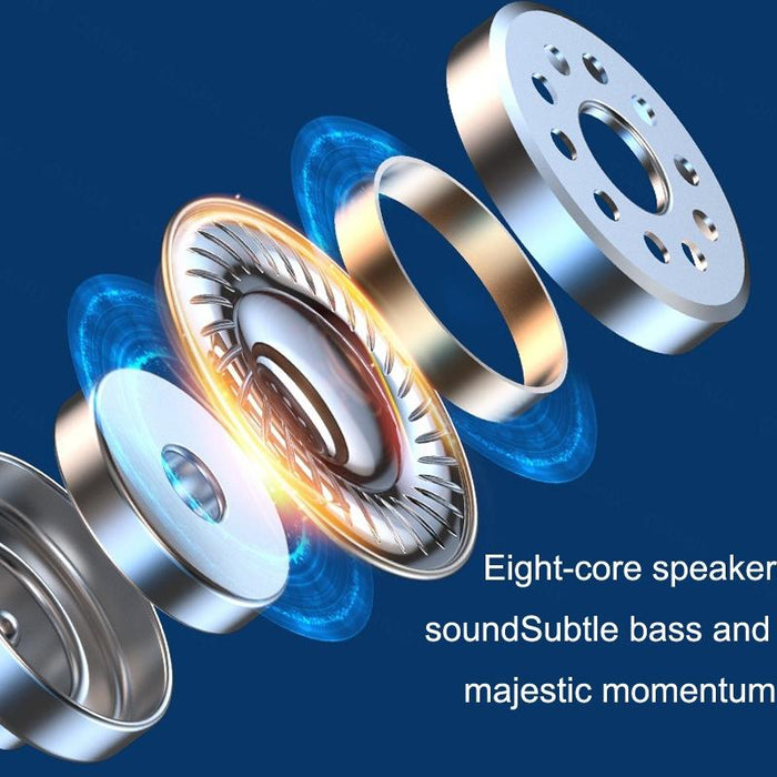 Digital Display Earphones In-Ear High Power Gaming Wireless Sports Tws Earphones Black