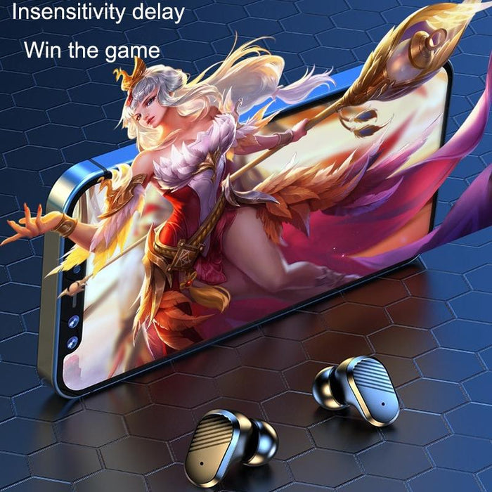 Digital Display Earphones In-Ear High Power Gaming Wireless Sports Tws Earphones Black