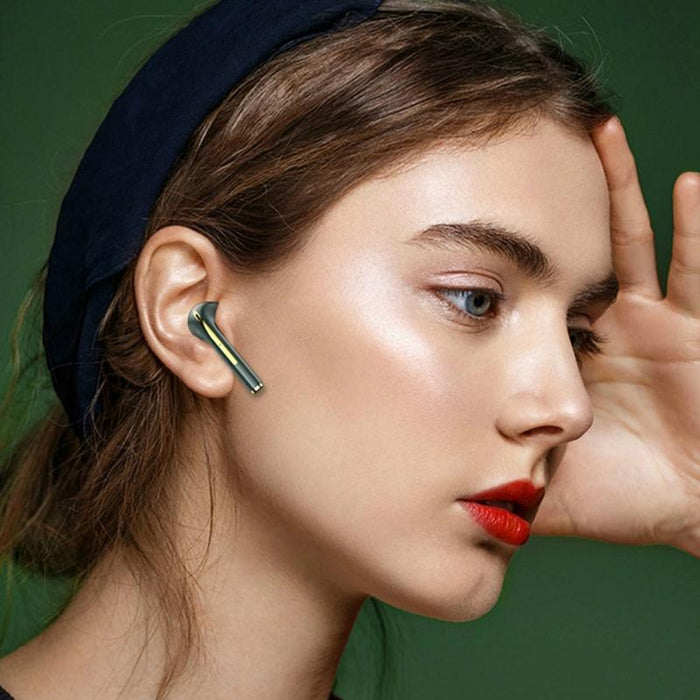 J18 Bluetooth 5.0 Tws In-Ear Wireless Long Battery Life Earphones Blue