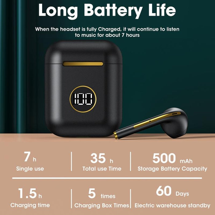 X1 Tws Led Digital Display Wireless Noise Reduction Sport Bluetooth Headphone