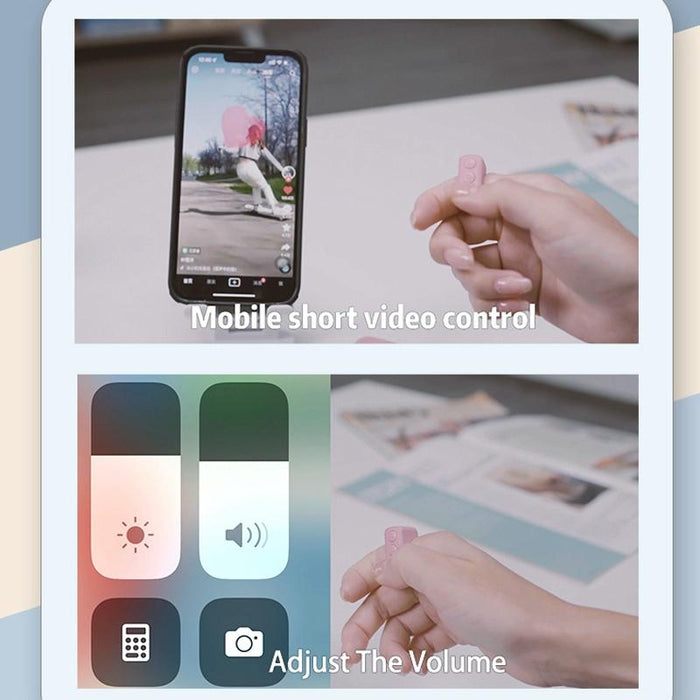 Bluetooth Fingertip Remote Ring Cherry Pink