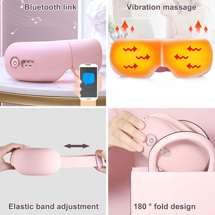 Rechargeable Eye Massager With Heat Air Pressure & Vibration