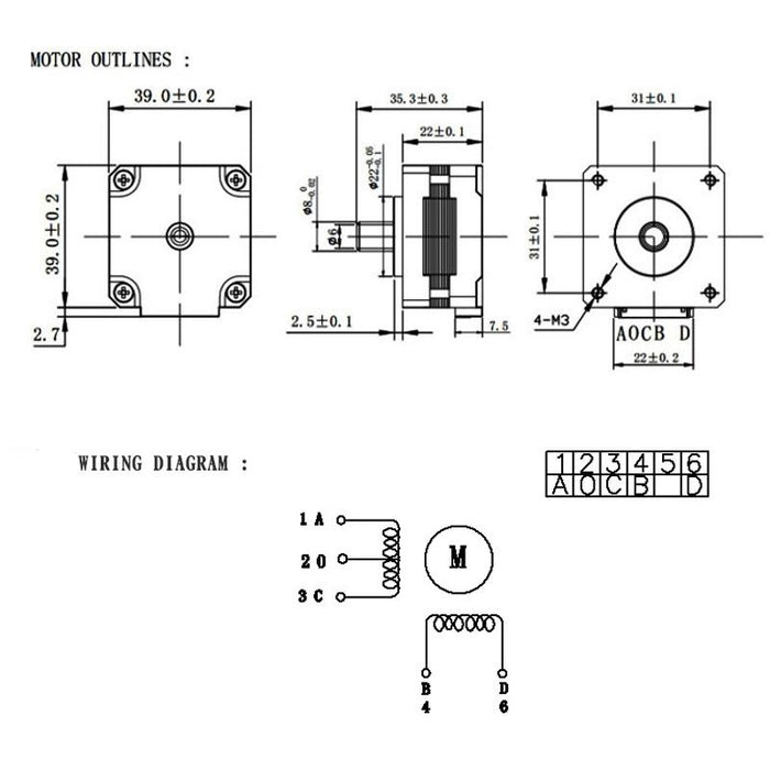 High-Performance 0.8A 0.2Nm Induction Stepper Motor