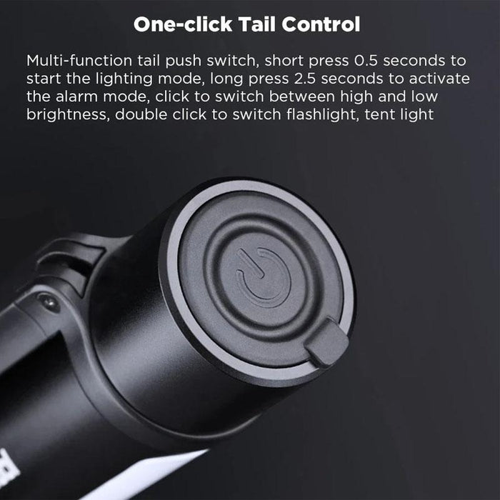 6-In-1 Outdoor Emergency Flashlight Black