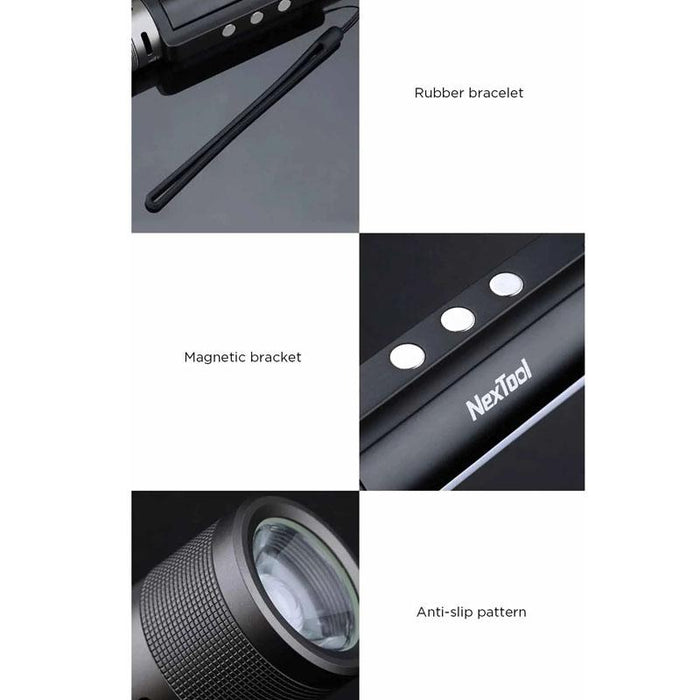 6-In-1 Outdoor Emergency Flashlight Black