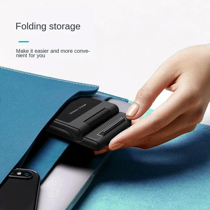 15W Foldable 3 In 1 Wireless Charger Black