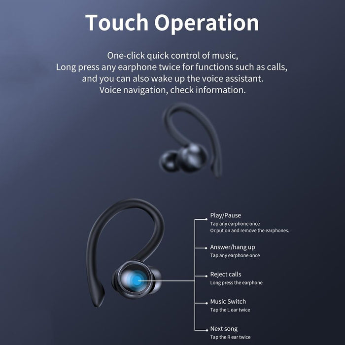 Tws Ear-Mounted Led Digital Display Noise Reduction Bluetooth Earphones With Power Bank Function