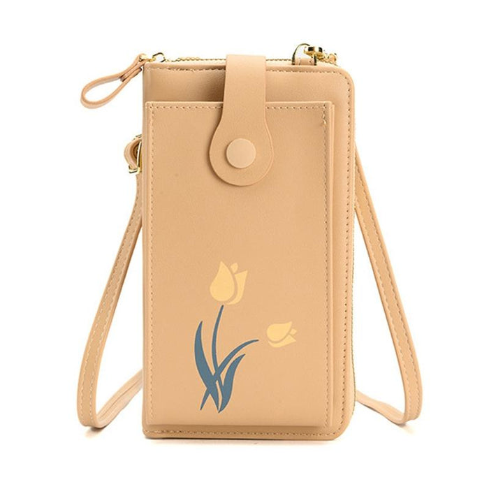 Floral Single Shoulder Cell Phone Bag For Women