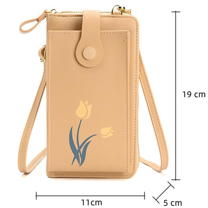 Floral Single Shoulder Cell Phone Bag For Women