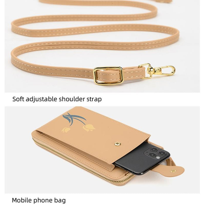 Floral Single Shoulder Cell Phone Bag For Women