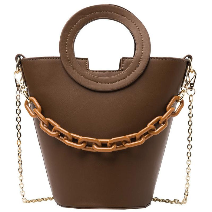 Stylish Round Chain Crossbody Bag For Women