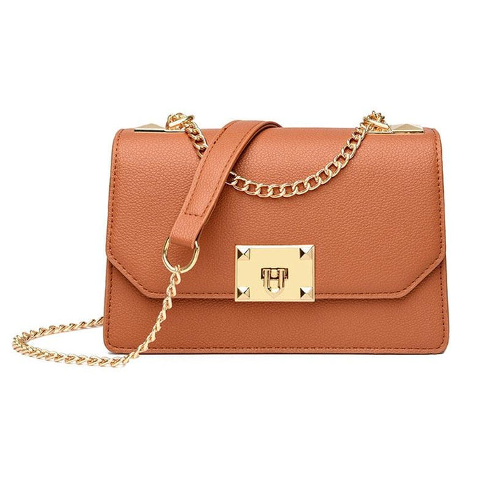 Small Square Flap Lock Crossbody Bag For Women