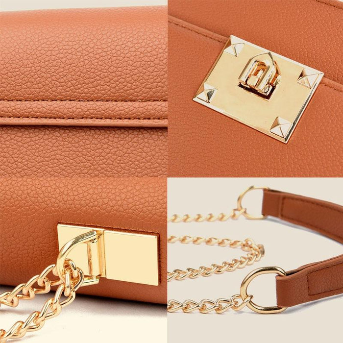 Small Square Flap Lock Crossbody Bag For Women