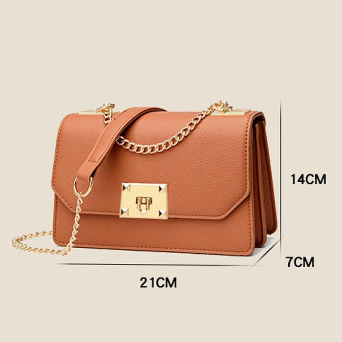 Small Square Flap Lock Crossbody Bag For Women