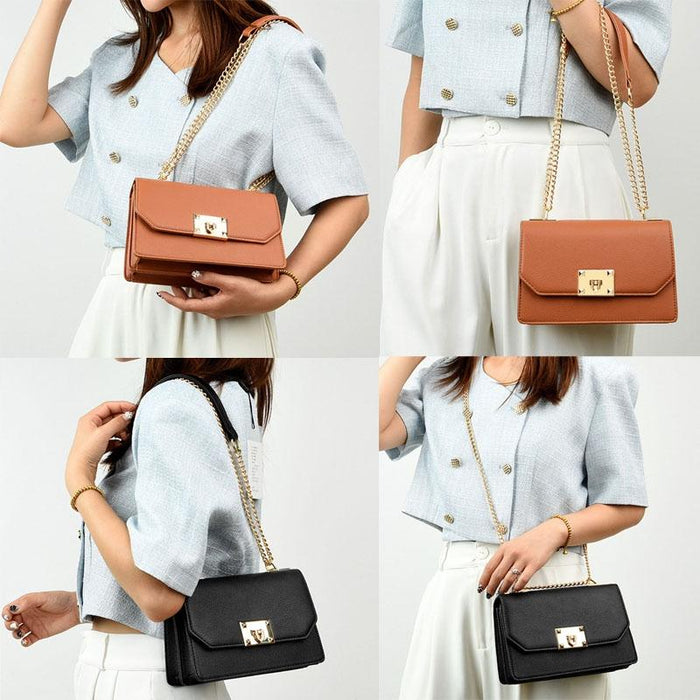 Small Square Flap Lock Crossbody Bag For Women