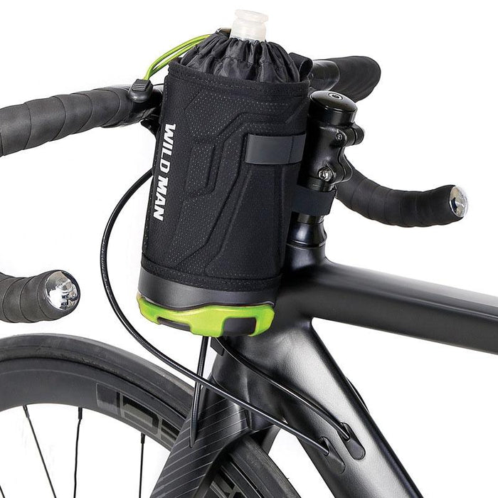1L Bike Water Bottle Bag With Tool Kit For Scooter Handlebars Black/Green