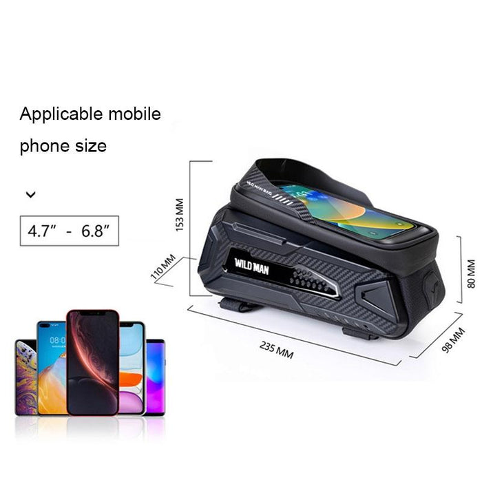 1L Hard Shell Bike Front Bag For Mountain Cycling