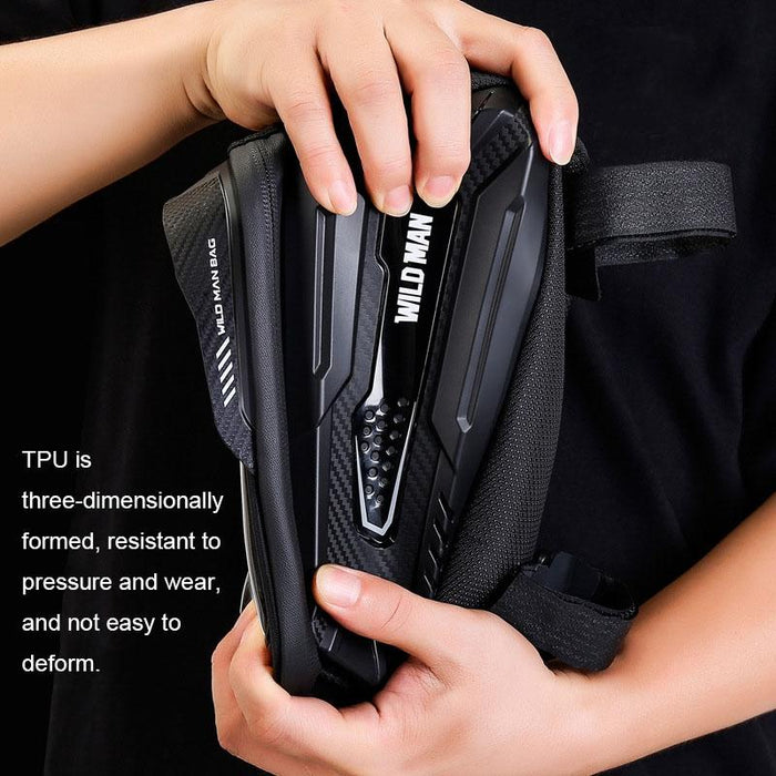 1L Hard Shell Bike Front Bag For Mountain Cycling