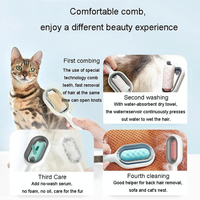 Water Tank Hair Removal Comb For Long Haired Cats Blue